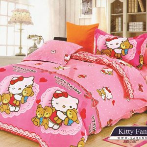 فروش لحاف روتختی کودک کارن مدل کیتی فامیلی kitty family در فروشگاه آنلاین و نمایندگی مرکزی فروش تشک خوشخواب در اصفهان